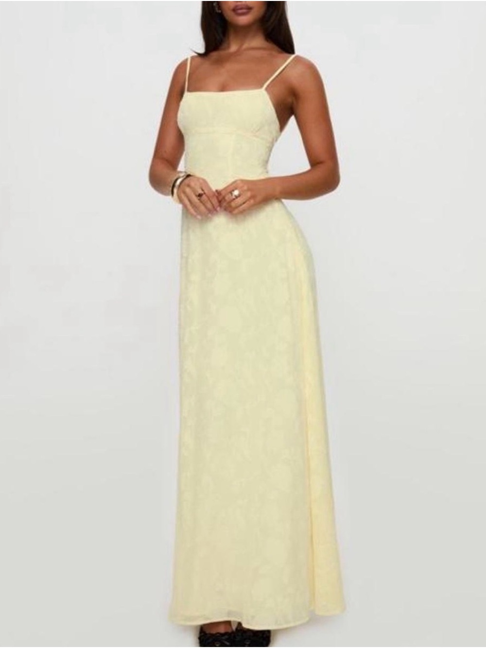 Princess Polly Yellow South of France Maxi Dress 4